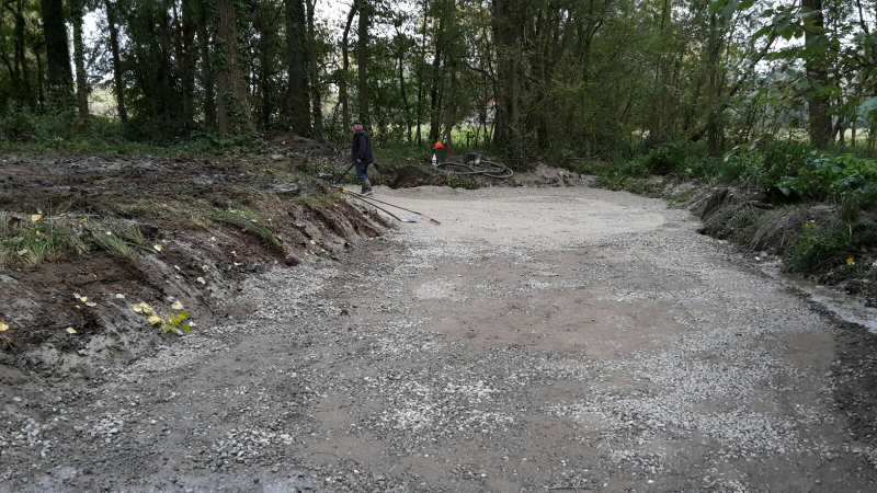  crosshindernissen Waterbak aangelegd in België, bij Kris Vervaecke