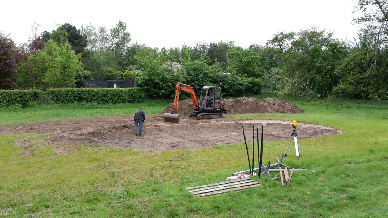 crosshindernissen aanleg waterbak aerdenhout