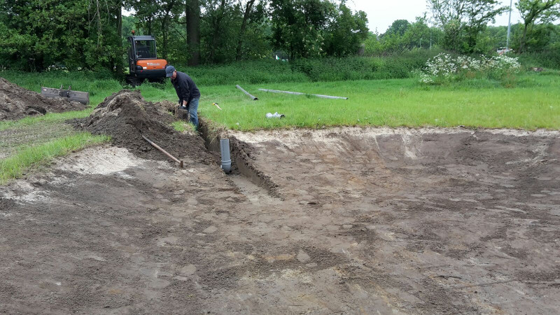 crosshindernissen aanleg waterbak aerdenhout